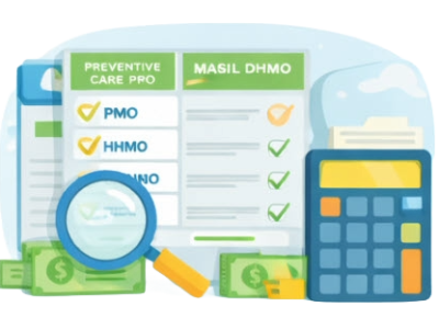 various types of dental and vision plans available