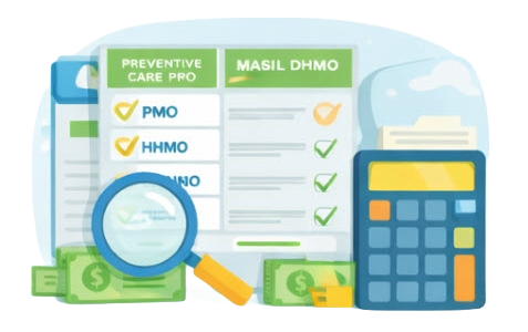 various types of dental and vision plans available