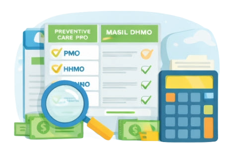 various types of dental and vision plans available