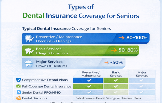 Types of dental coverage available for seniors