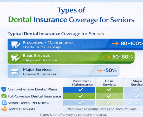 Types of dental coverage available for seniors